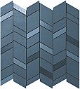 Atlas Concorde Mek Blue Mosaico Chevron wall