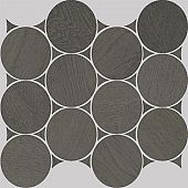 Apavisa Nanoshiba 7.0 Antracite natural mosaico circle 30x35